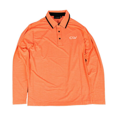 Orange long sleeve polo