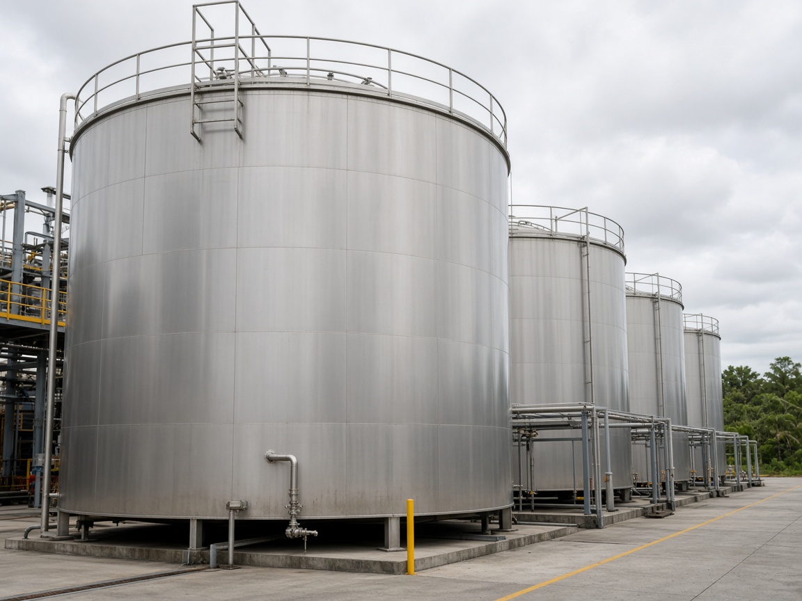 Crude palm oil storage tanks