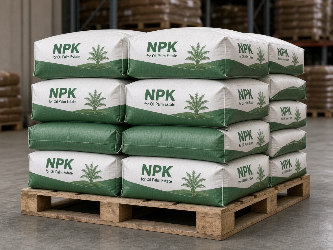 NPK fertilizer bags for oil palm