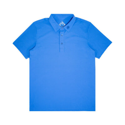 Blue performance polo